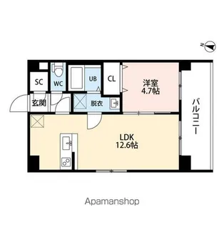 スペリアージュ タワー【9階】の間取り