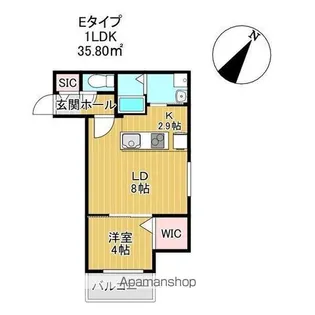 PRESCELTO朝日町【306号室】の間取り
