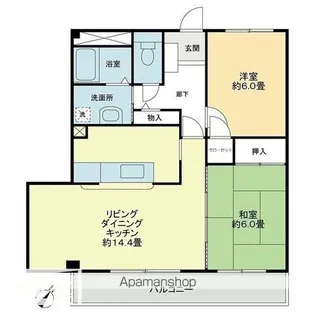 フォブールQUA【3階】の間取り