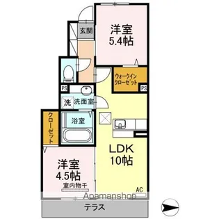 マウンテンクレストクレードル【1階】の間取り