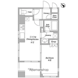 HF若松河田レジデンス【801号室】の間取り