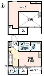 dormire箱崎【2階】の間取り