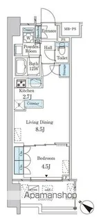 レガシス中目黒【3階】の間取り