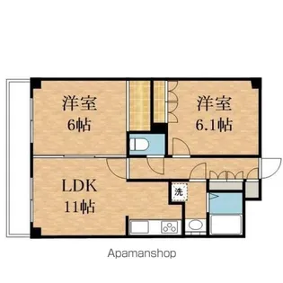 メゾン渡辺【302号室】の間取り