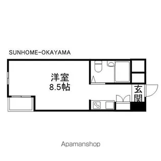 アルファ清心町Ⅱ【8階】の間取り