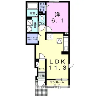 RAY(レイ)【1階】の間取り