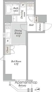 ジオエント御徒町【4階】の間取り