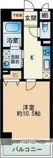 グランディール大濠【6階】の間取り