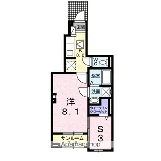 UH浅野【103号室】の間取り