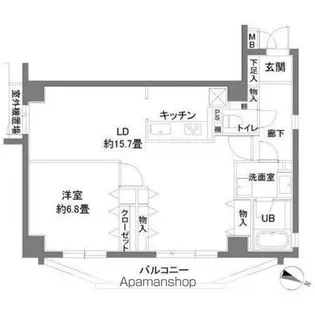 カスタリア原宿【2階】の間取り