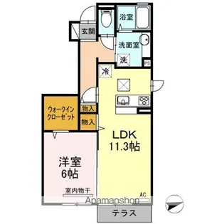 ベイ ブランシェ A棟【1階】の間取り