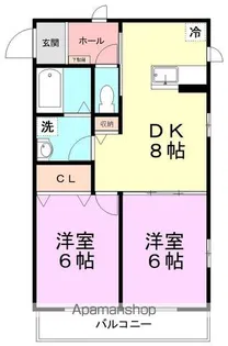 ディアコート3番館【2階】の間取り
