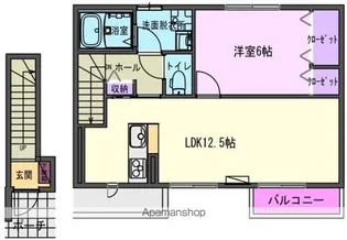 プラスタラーイシカワⅢ【202号室】の間取り