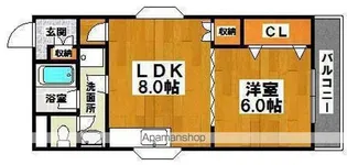 コンパーノ京町【302号室】の間取り