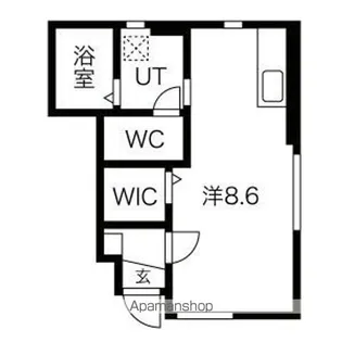 ル・メイユール東宮野目A棟【1階】の間取り