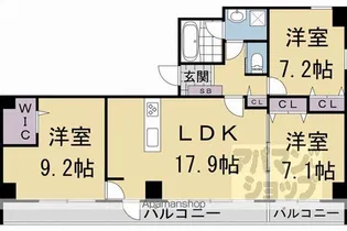 メゾン・ドゥ・レザン【10階】の間取り