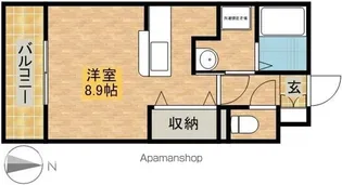 バロンウィズⅠ【2階】の間取り