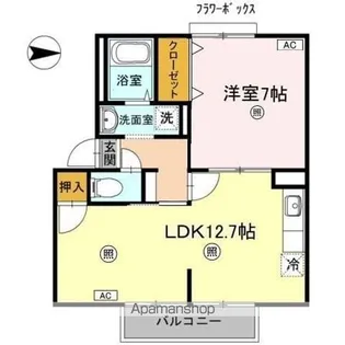 スカイコート21 A棟【2階】の間取り