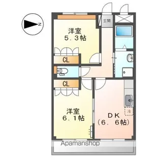 プラッツ・II【1階】の間取り