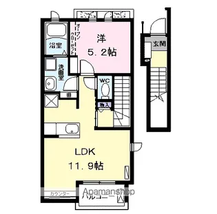 フェリシエ(FELICIE)【2階】の間取り