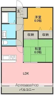 Kマンション【202号室】の間取り