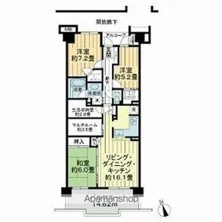 東京ベイスクエア・ミッテ【3階】の間取り