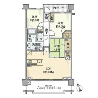 プラウド昭和楽園町【2階】の間取り