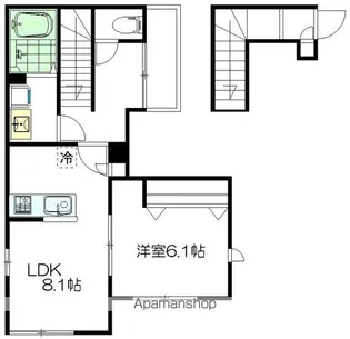 KITO KAMIITA(キトカミイタ)【201号室】の間取り