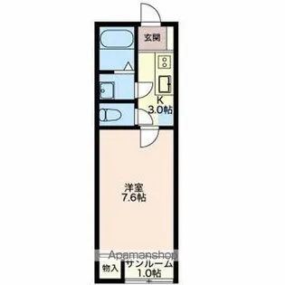 ハウス直【B106号室】の間取り