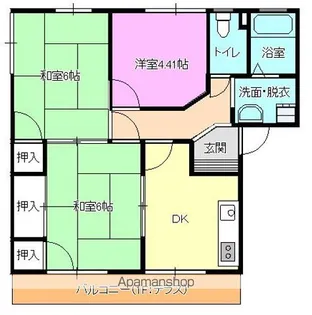 玖村ハイツA【201号室】の間取り