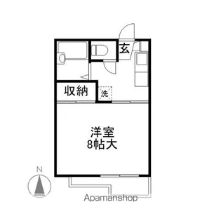ラプラス西和田【105号室】の間取り