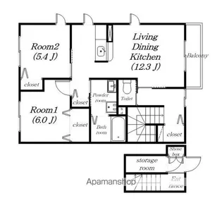 シャーメゾンKISHIOKA【202号室】の間取り