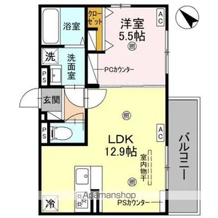 DーROOM平井B棟【3階】の間取り