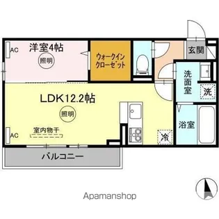 カルテット D棟【3階】の間取り