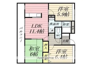 グランシャリオ原宿【2階】の間取り