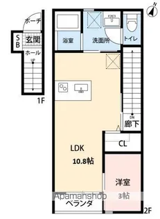 エスリーA棟【2階】の間取り