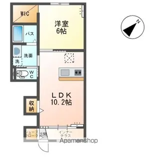 リヴェール【102号室】の間取り