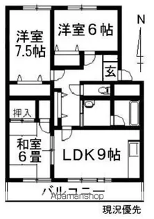ガーデンテラス大日方A棟【1階】の間取り