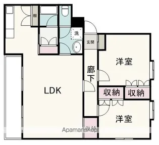 昭府スカイハイツ【201号室】の間取り