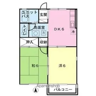 セジュール厨川【201号室】の間取り