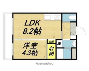 グリーンヒルズMINAMI【102号室】の間取り