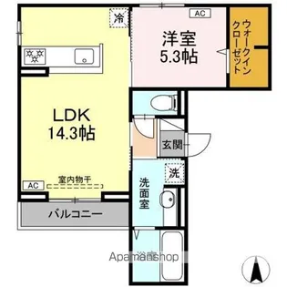 セレスティア開成 A棟【3階】の間取り