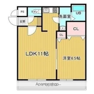 リベア的場【3階】の間取り