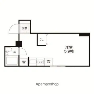 ダイヤモンドレジデンス新宿【1階】の間取り