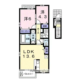SUNNY MAISON Ⅰ【204号室】の間取り