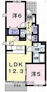 エミネント・グランⅡ【1階】の間取り