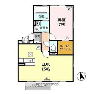 セレッソKT A【1階】の間取り