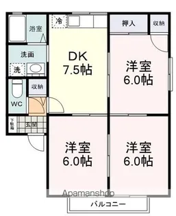 パークストリートB【201号室】の間取り