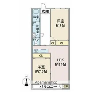 メゾン親名【3階】の間取り
