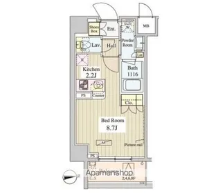 WASEDA APARTMENT【7階】の間取り
